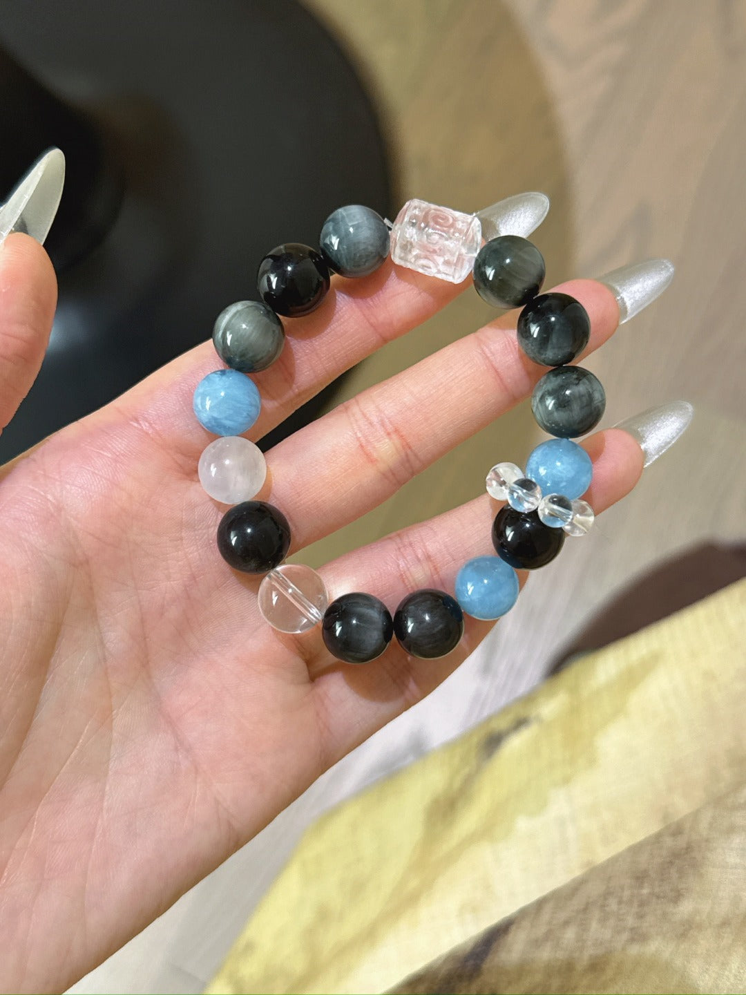 ▫️▪️ Blue and black multi-treasure bracelet